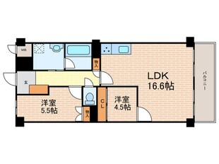 ｼｰｱｲﾏﾝｼｮﾝ夙川広田(609)の物件間取画像